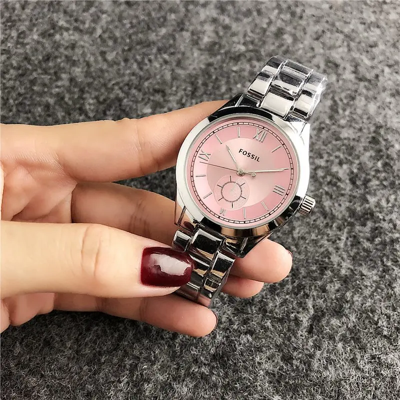

2021 Fossil- Quartz Wrist Dress Women Watches Silver Bracelet Ladies Watch Stainless Steel Clock Casual Watch
