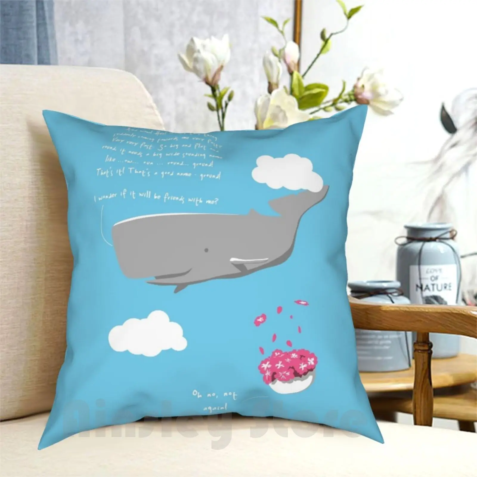 

Infinite Improbability Fall Pillow Case Printed Home Soft DIY Pillow cover Whale Douglasadams H2G2 Hitchhikers Guide To The