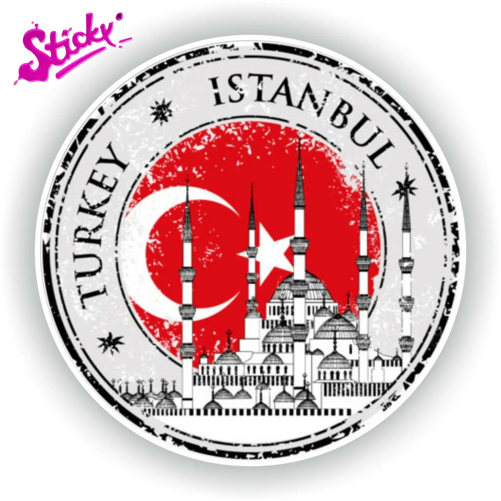 Липкий Стамбул Турция Ретро Стиль штамп наклейка на автомобиль грузовик ноутбук