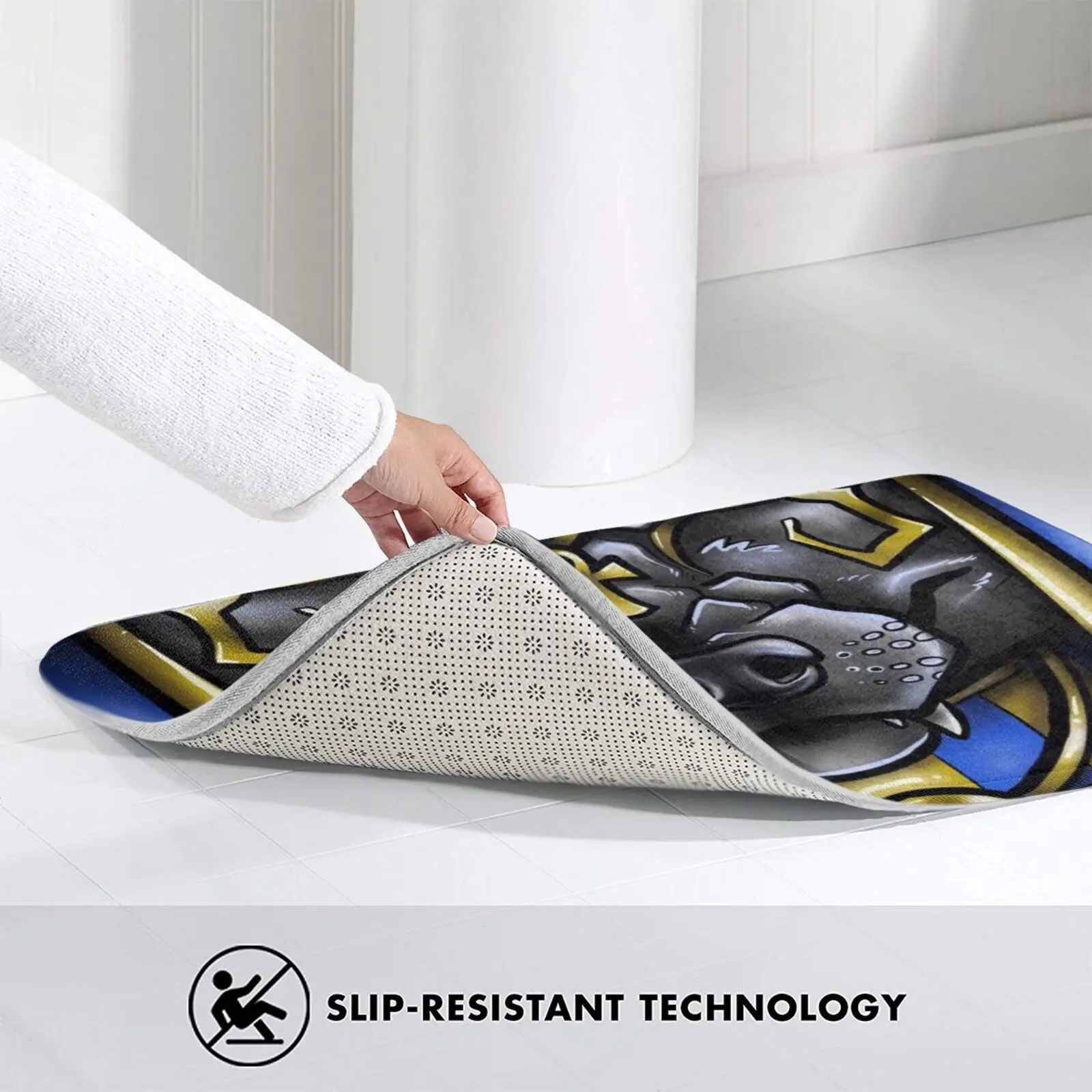 Anubis Face Mat Rug Carpet Anti-Slip Bedroom Entrance Door Egypt Egyptian Jackal God Death Dead Dog Canine Ankh |