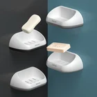 Портативный держатель для мыльницы, чехол для душа, настенный держатель для мыла, коробка для хранения, подставка со сливной сковородой, набор аксессуаров для ванной комнаты