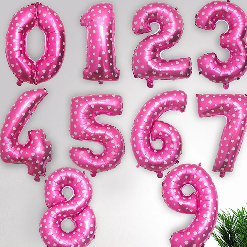 Модные фольга шары цифры воздушные ребенка день рождения вечерние шарики для