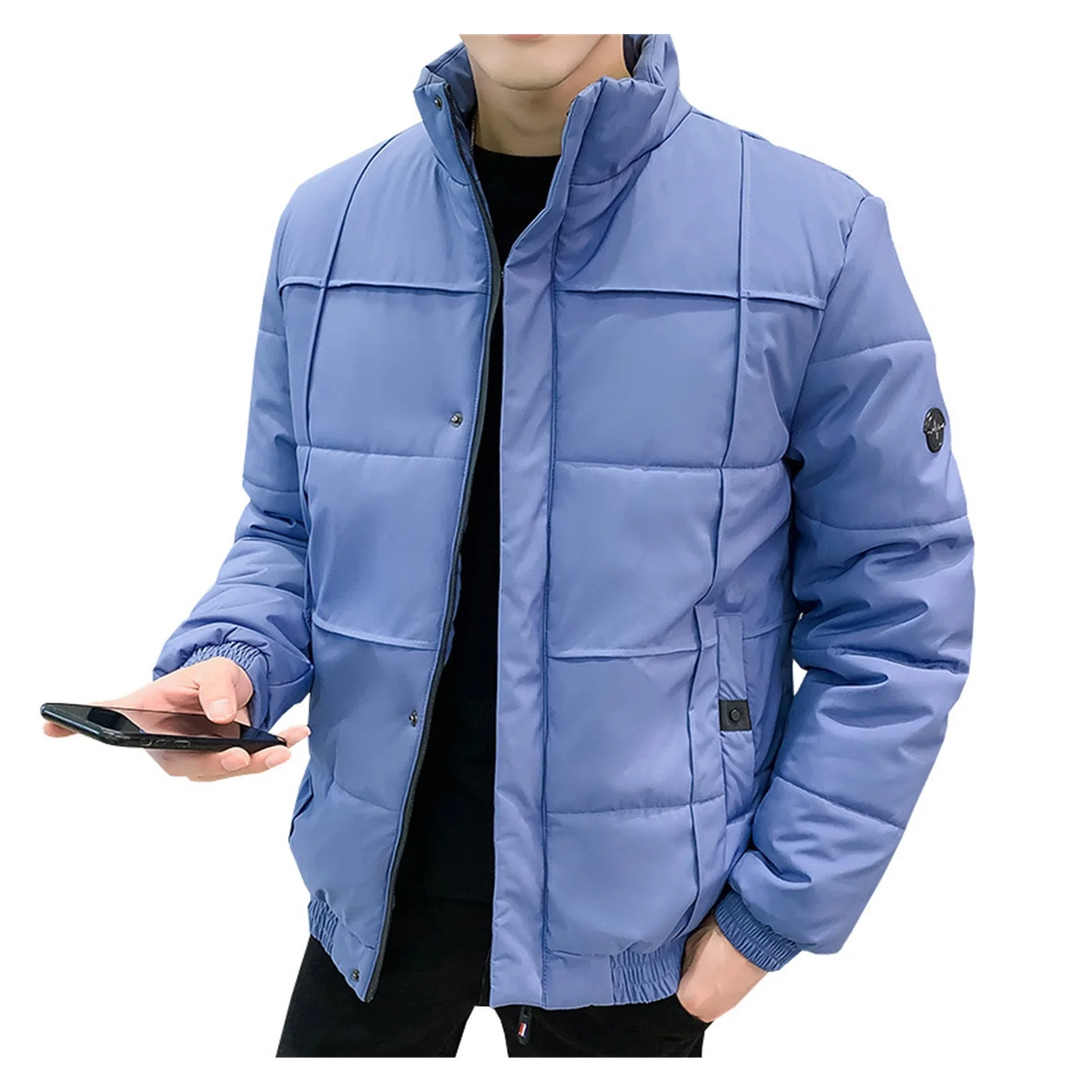 

Новая мужская куртка зима 2021 новая хлопковая одежда для пары Корейская версия приталенная трендовая короткая хлопковая Куртка пуховая хло...