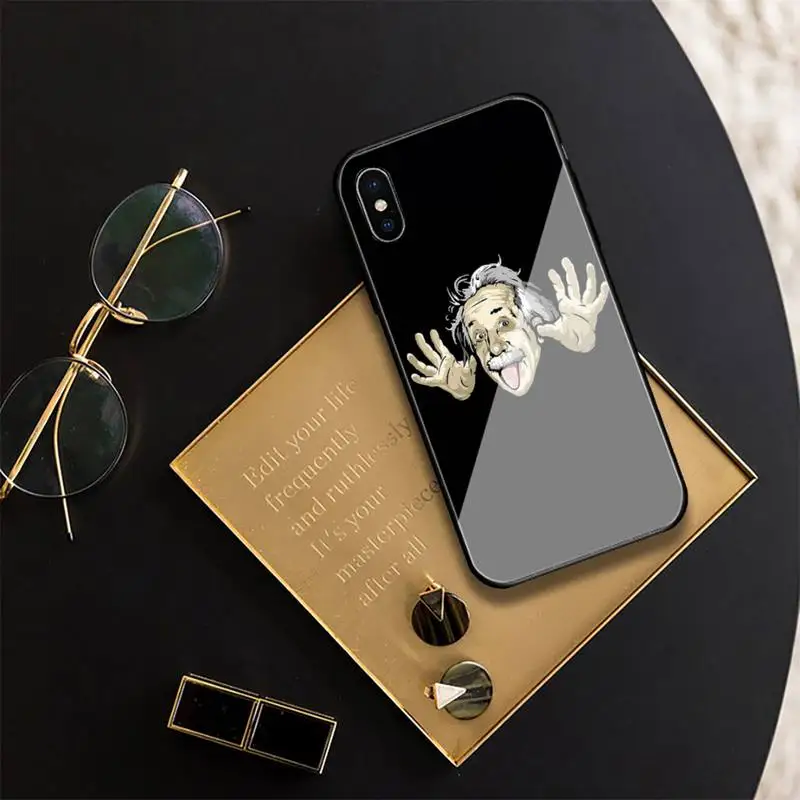 

Einstein E=MC Phone Case For Iphone 11 Pro XR XS MAX 8 X 7 6S 6 Plus Tempered Glass Cove Fundas