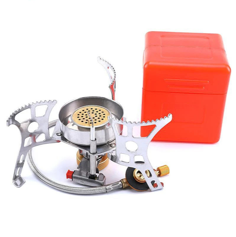 

Portable Gas Stove High Power Super Windproof Mini Outdoor Stove Cooker Picnic Gas Stove Adapter Camping Stove Split Type