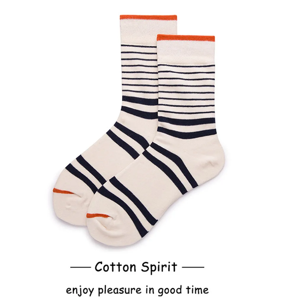 1 пара хлопковые носки унисекс в полоску | Тематическая одежда и униформа