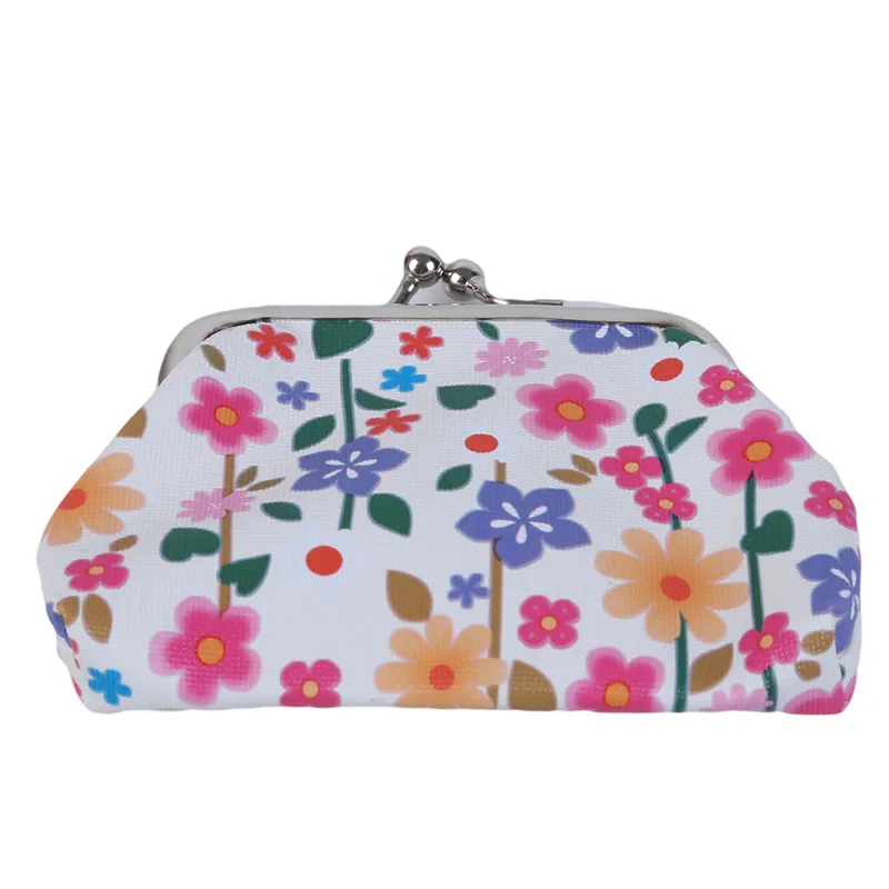 

Lady Small Wallet Retro Vintage Flower Wallet Card Holder Coin Purse Girls Coin Bag Card Purse Key Money Storage Case 6 Colors
