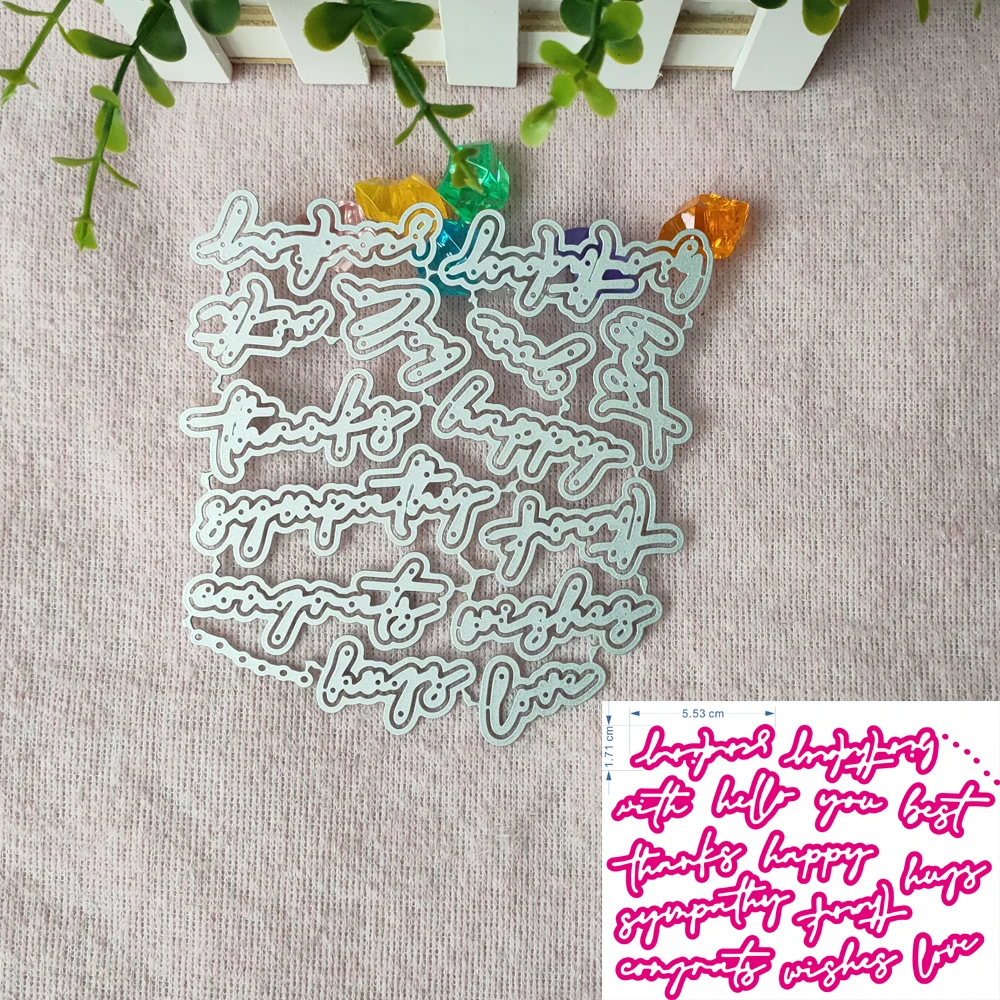 

New words metal cutting die, cutting template, letter decoration, Kraft paper die cutting, knife punching die