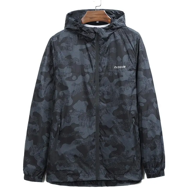 plus 10XL 9XL 8XL 6XL 5XL 4XL Floral Jacket Autumn Mens Hooded Jackets Loose Fit Long Sleeve Homme Trendy Windbreaker Coat | Мужская