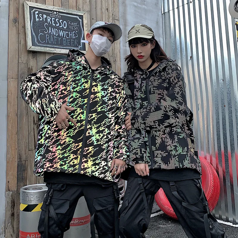 2020 новая верхняя одежда для мужчин с капюшоном светоотражающие светящиеся