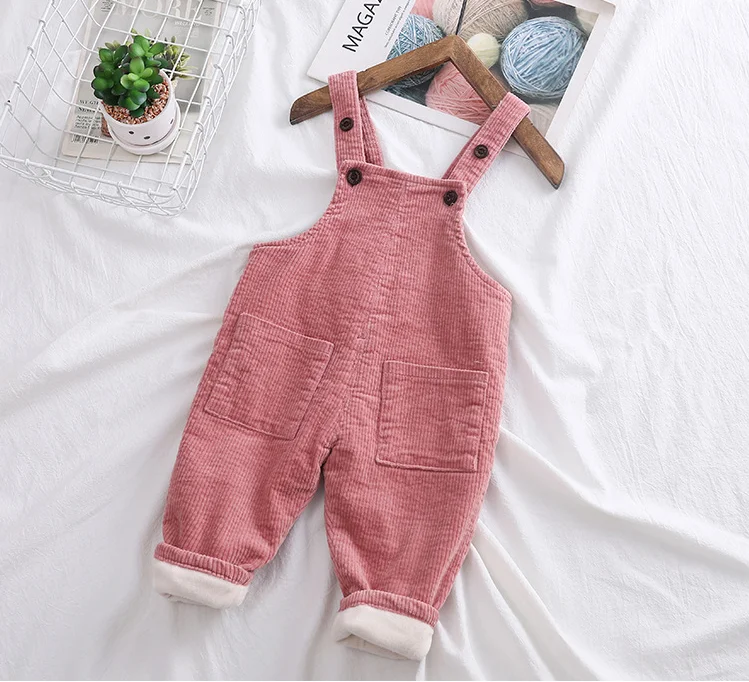 Детский вельветовый комбинезон с карманами для мальчиков и девочек|Брюки| |