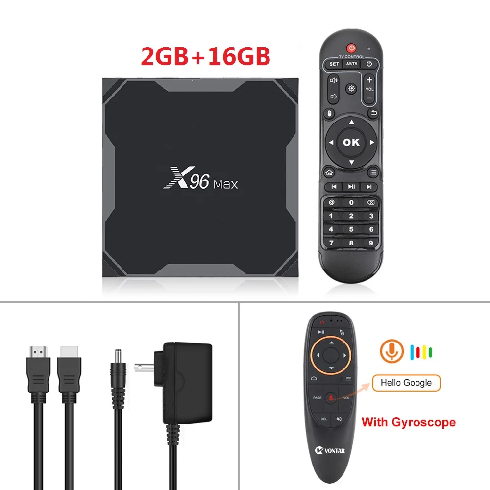 VONTAR X96 Max X3 Android 9,0 ТВ приставка Amlogic S905X3 Четырехъядерный 4 ГБ 32 ГБ 64 Гб 2,4G и 5 ГГц Wifi BT 4K X96Max Android Приставка Смарт ТВ приставка - Цвет: 2G16G Voice control