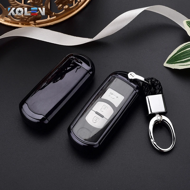 Автомобильный ключ крышка чехол TPU + PC Remote Key держатель ключей для Mazda 2 3 5 6 Atenza Axela CX