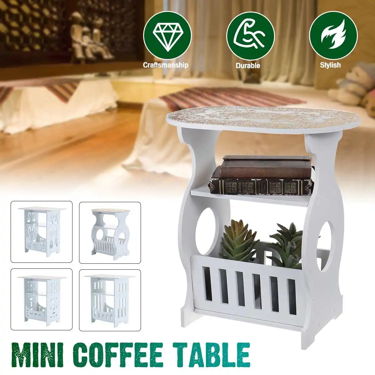 

Creative Mini Plastic Coffee Table Tea Table Home Living Room Storage Rack Bedside Table Tea Fruit Service Plate Tray