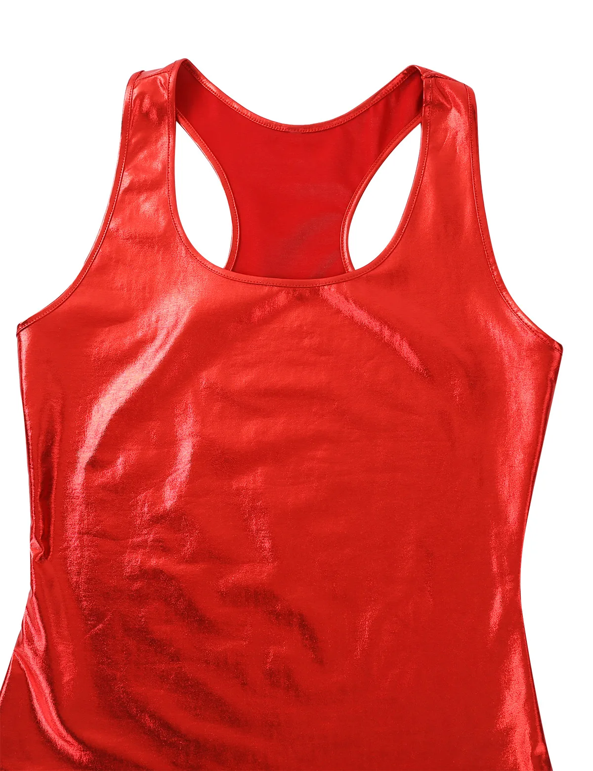 Майка женская блестящая без рукавов с металлическим блеском|Майки| |