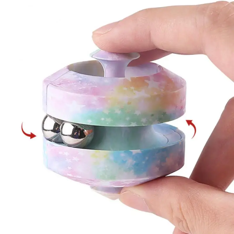 

Rotating Magical Bead Fingertip Metal Pinball Relieve Stress Fun Mind-Tickling Toy Exercise Fingers Fidget Spinner Puzzle Toys