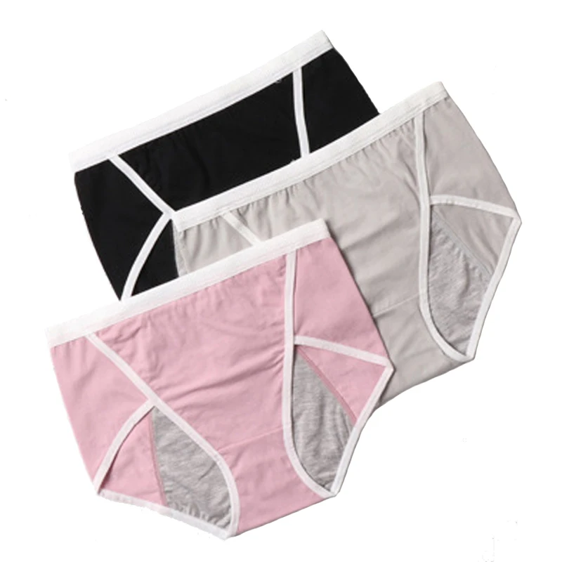 3 шт. герметичные менструальные трусики физиологические брюки женское нижнее