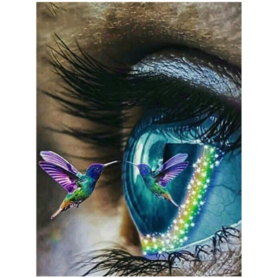 

Diamond Embroidery Mosaic Eyes Craft Kit Full Drill 5D DIY Diamond Painting Portrait Handicraft Home Decoration