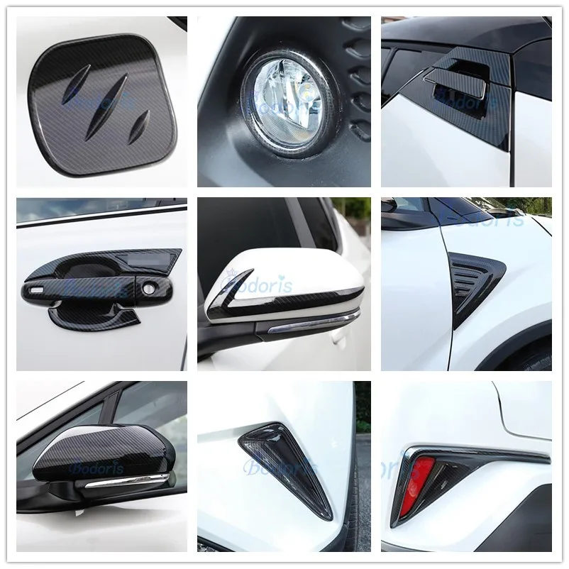 Для Toyota C HR CHR 2016 2017 2018 углеродное волокно противотумансветильник фара ручка