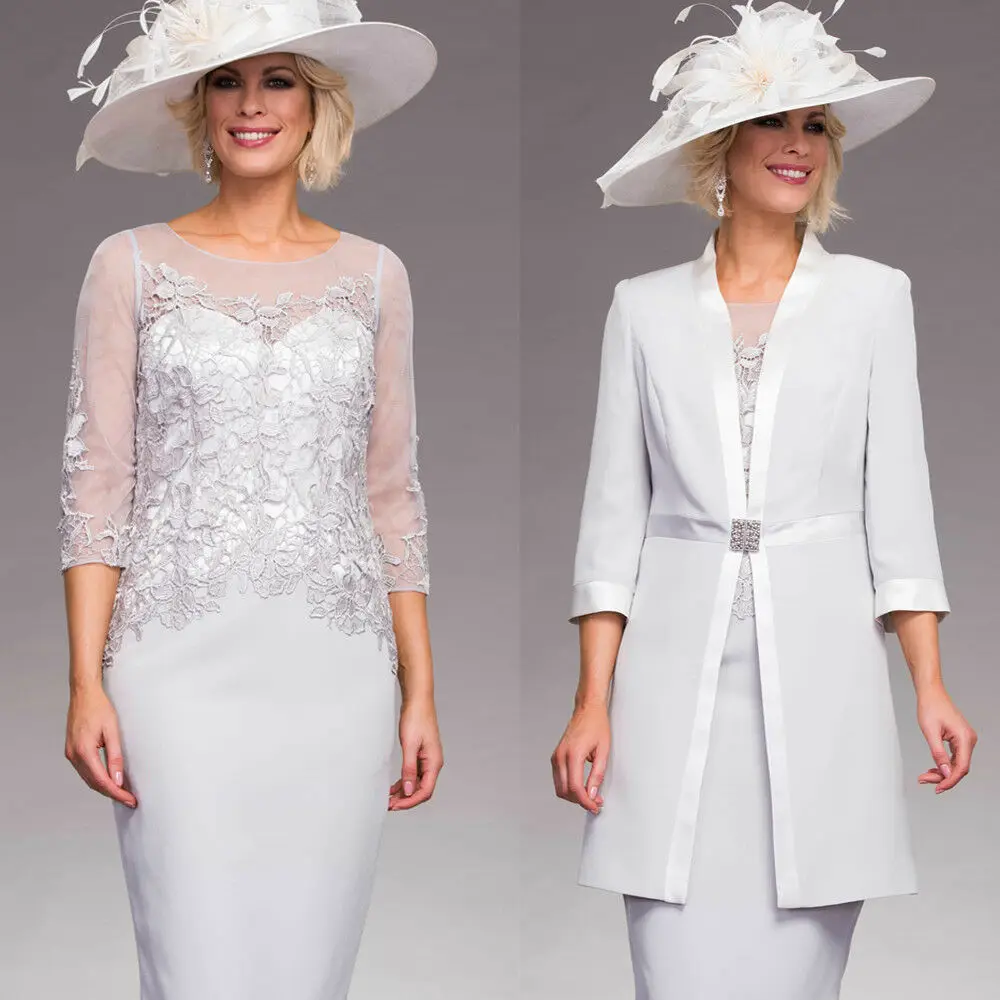 Платье для матери невесты розовое из двух предметов с жакетом до колена платье