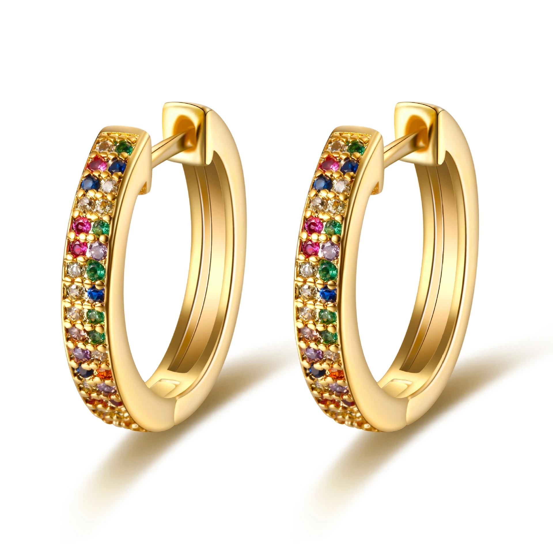 

XM001 Street Snap-Style Delicacy Elegant Double Row Zircon Circle Ear Clip Gift Banquet Party WOMEN'S Jewelry Earrings