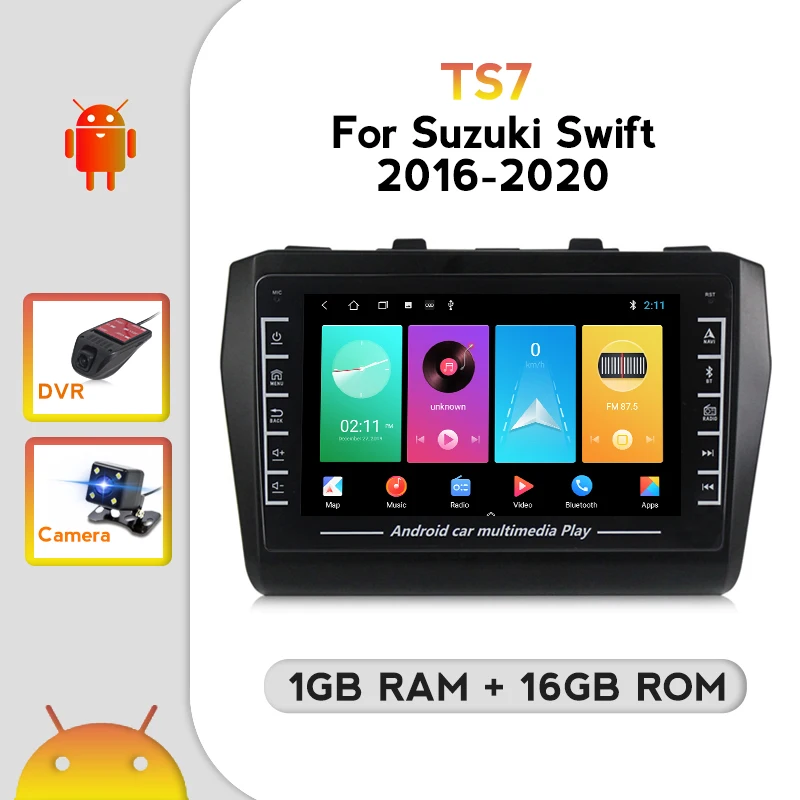 Система Android автомобильный радиоплеер мультимедийный Carplay IPS BT для Suzuki Swift 2016-2019 2020
