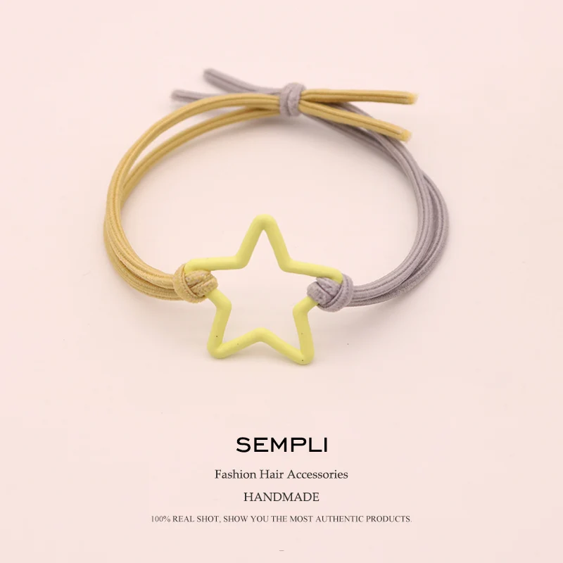 Двухцветные эластичные резинки для волос Sempli металлические обручи железная