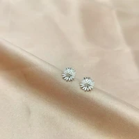 luxur flower stud earring s925 silver needle jewelry for women korean fashion unusual ear piercing earrings body dcorations