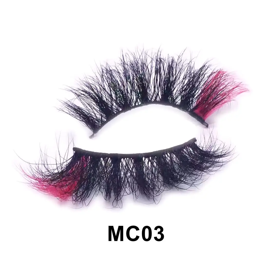 Новинка 9D натуральные норковые цветные ресницы оптом длинные пушистые