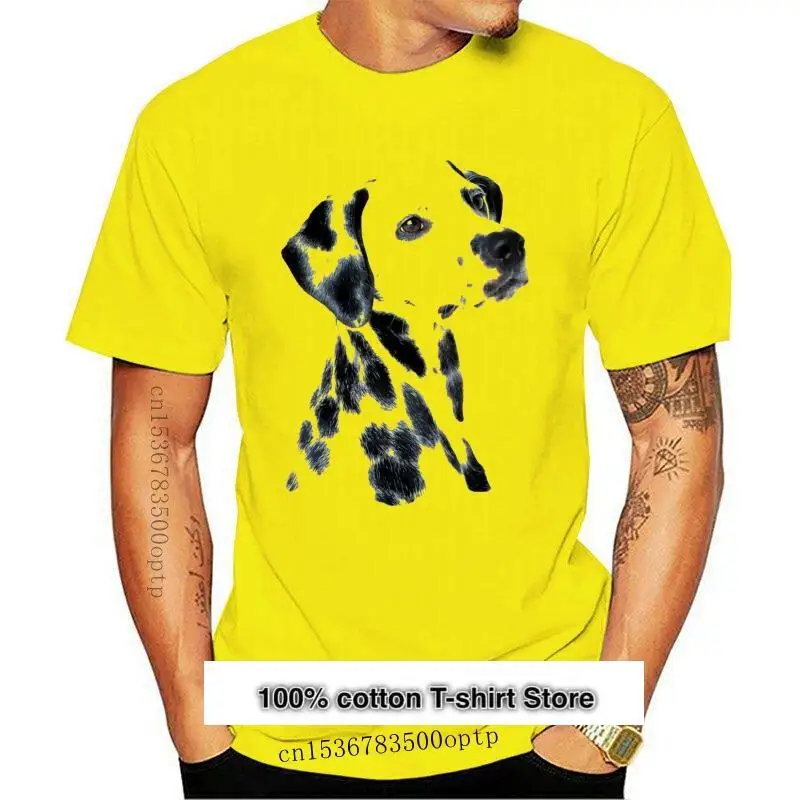 

Camiseta blanca de dálmata para hombres y mujeres, camisa de diseño de perro, tallas de bebé, moda, 100%, algodón, 2021