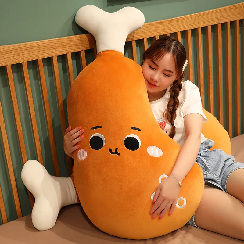 

50-100CM New Expression Chicken Leg Toy Chick Wing Drumstick Fried Rice Noodles Pillow Cushion Birthday Gift