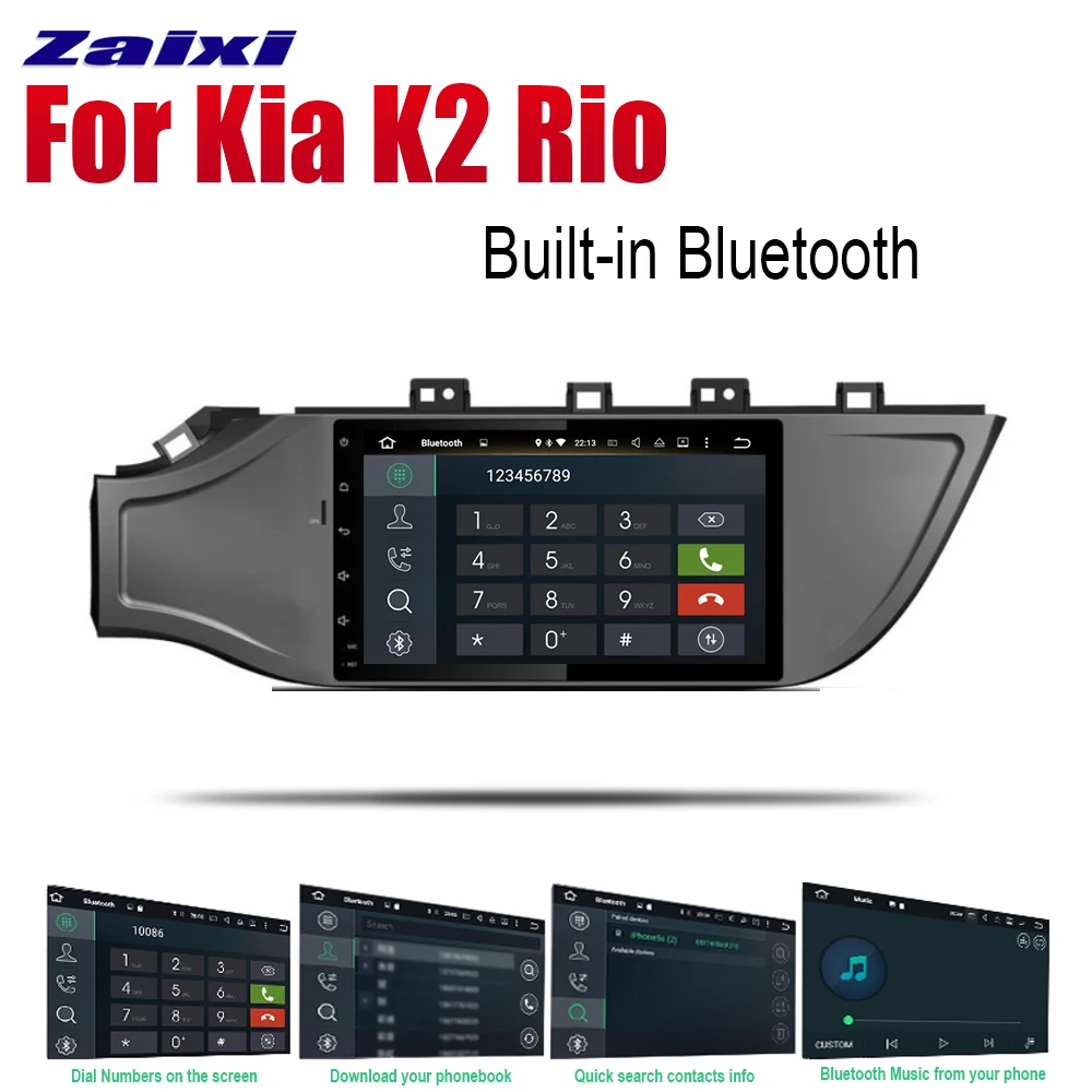 ZaiXi Авто плеер GPS навигация для Kia K2 RIO 2017 ~ 2018 автомобильный Android мультимедийная