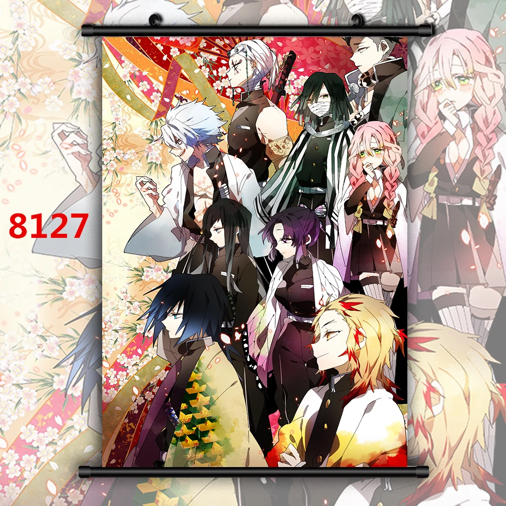8127 Demon Slayer Kimetsu No Yaiba Аниме Манга плакат в рулоне - Цвет: 8127
