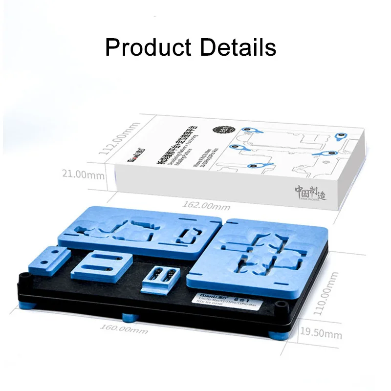 QiNLi Apple's six-in-one motherboard repair platform is suitable for IPhone 11X/XS/MAX/11/11Pro/Max Fixed/plant tin dual use