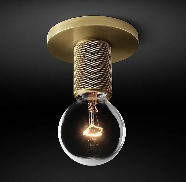 Скандинавское постмодерн простое медное освещение на крыше студия Спальня