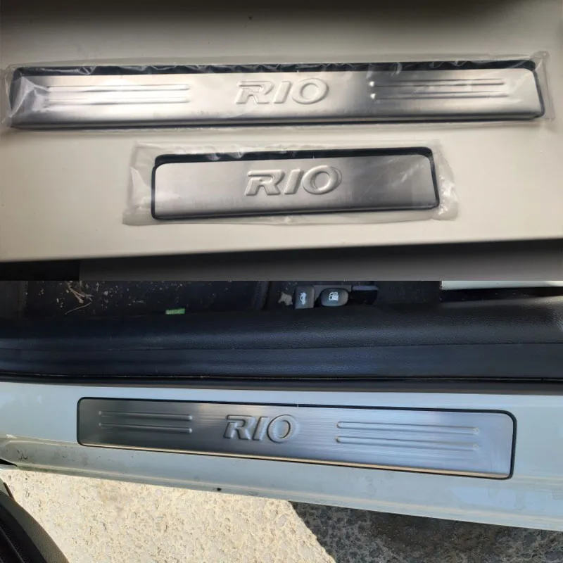 4 шт. Накладка на порог из нержавеющей стали|Наклейки автомобиль| |