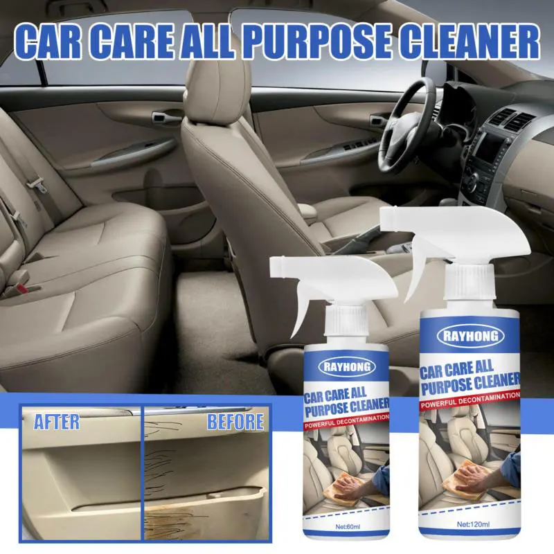 

60/120ml Car Interior Leather Care Maintenance Cleaning Multi-Purpose Cleaner