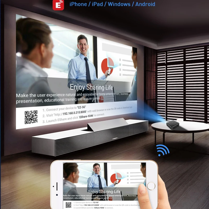 Smartldea P11 Карманный 4K 3D проектор android9.0 2 4G 5G wifi BT5.0 домашний RAM 32G ROM опция HD видео игра