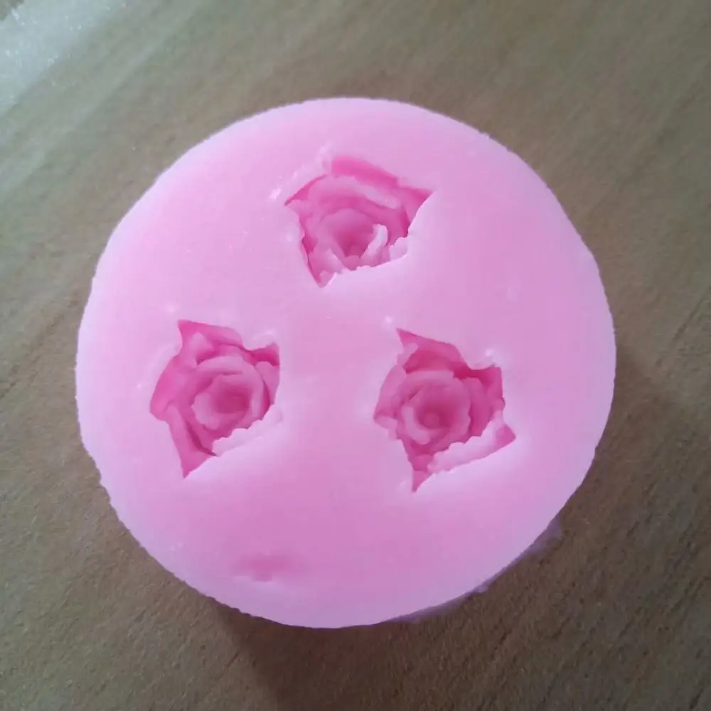Творческий силиконовая формочка для леденцов розы Fondant Mold (сахарная) форма
