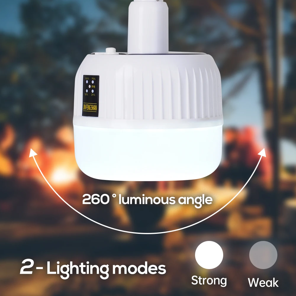 Портативный светодиодный перезаряжаемый светильник на солнечной батарее с