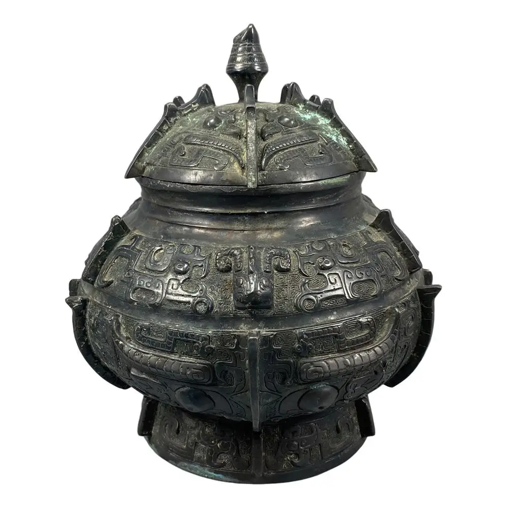 

LaoJunLu тонкая работа, круглый Вес 2,15 кг, имитация антикварной бронзы, коллекция шедевров, произведенная в сочетании с китайскими традиционным...