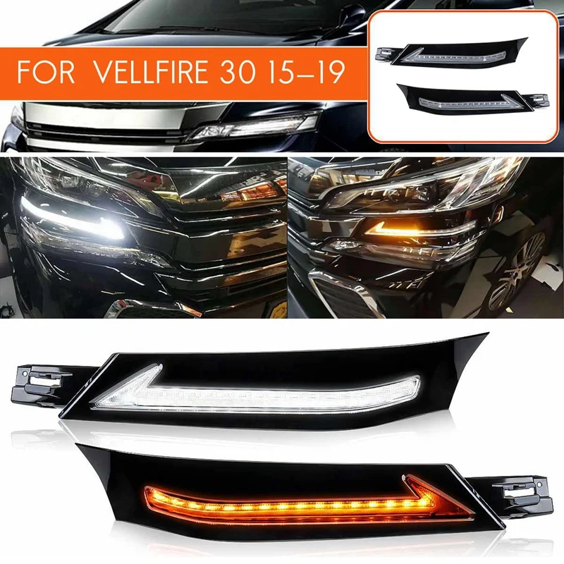 

Дневные ходовые огни для автомобилей Toyota Vellfire 30, 2015, 2016, 2017, 2018, 2019, 2 светодиодный т.