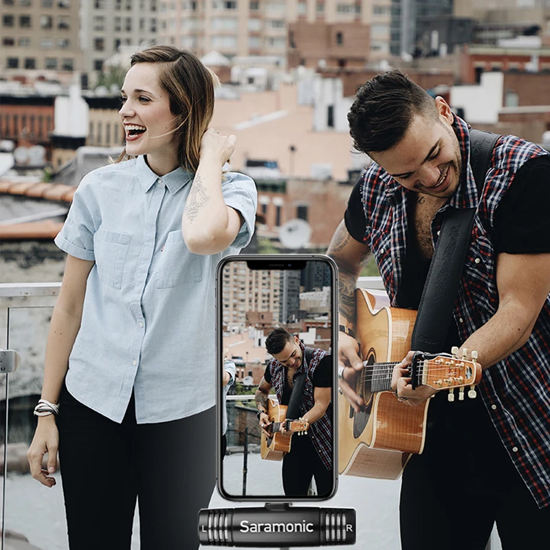 

Saramonic SPMIC510 Di / UC Compact Stereo Plug-and-play Microphone for iOS Android Devices with Lightning USB Type-C Connector