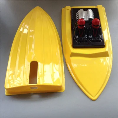 only yellow hull Diy части RC скоростной корпус лодки с комплектом питания полный привод комплект 390 мотор+ струйные насосы+ 9 г сервопривод+ 2,4 г контроллер+ 160A ESC+ Толкатель+ кулер - Цвет: only yellow hull