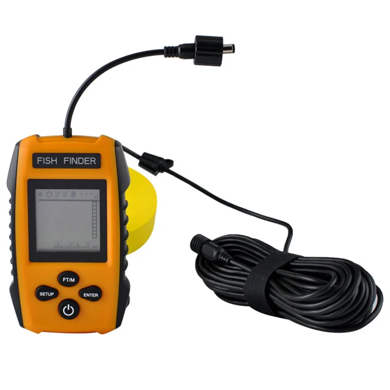 Портативный рыболокатор с ЖК-дисплеем проводным гидролокатором и независимой