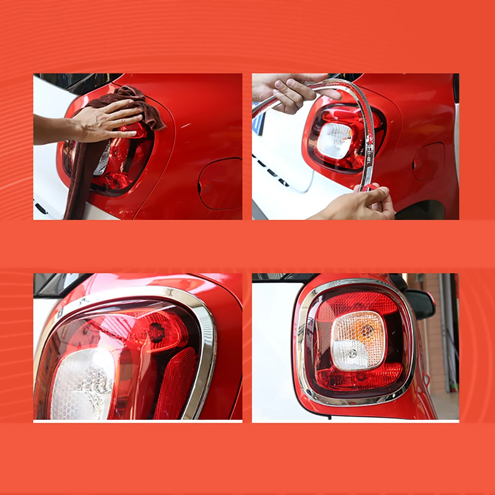 Задний габаритный фонарь автомобиля декоративная рамка АБС пластик Модификация аксессуары для Mercedes New Smart Fortwo 453 задняя фара для автостайлинга