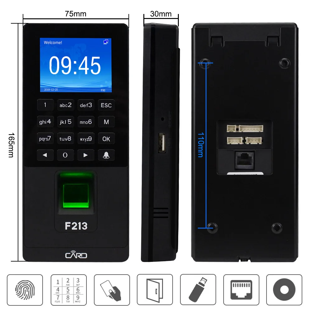TCP/IP usb устройство для считывания отпечатков пальцев RFID система контроля доступа