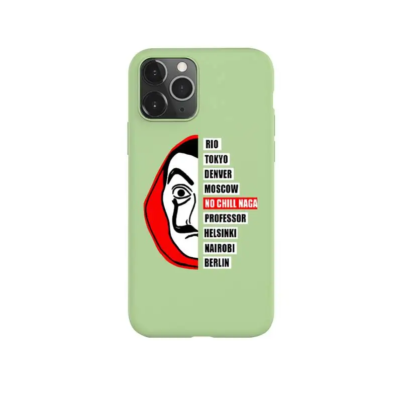 NBDRUICAI Испания ТВ La Casa de papel чехол для телефона iPhone 11 Pro Max X XR XS 8 7 6s Plus конфеты зеленый