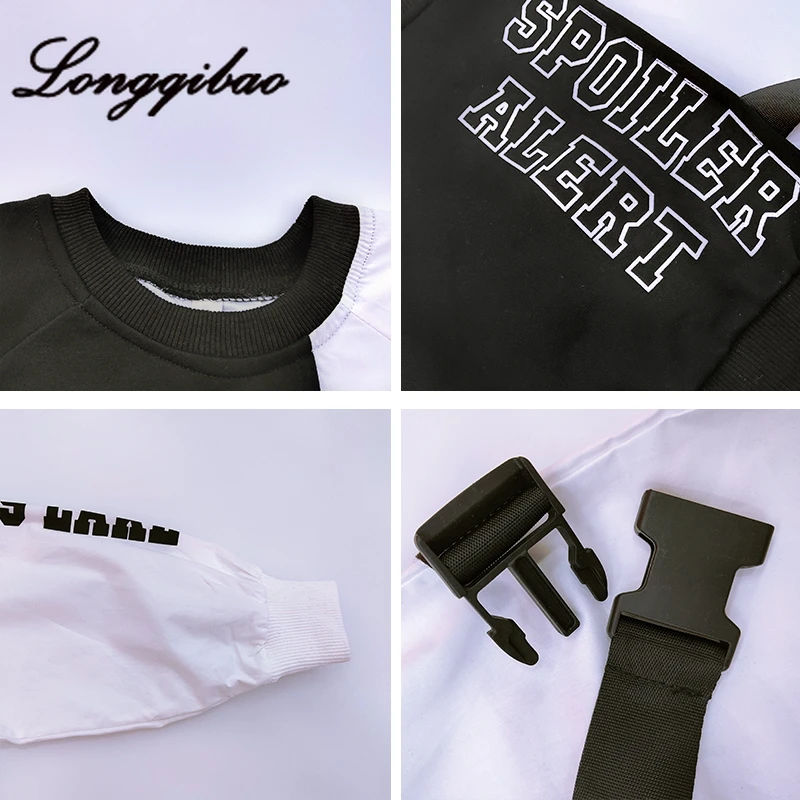 Женский Длинный свитер с принтом свободный прострочкой в Корейском стиле осень