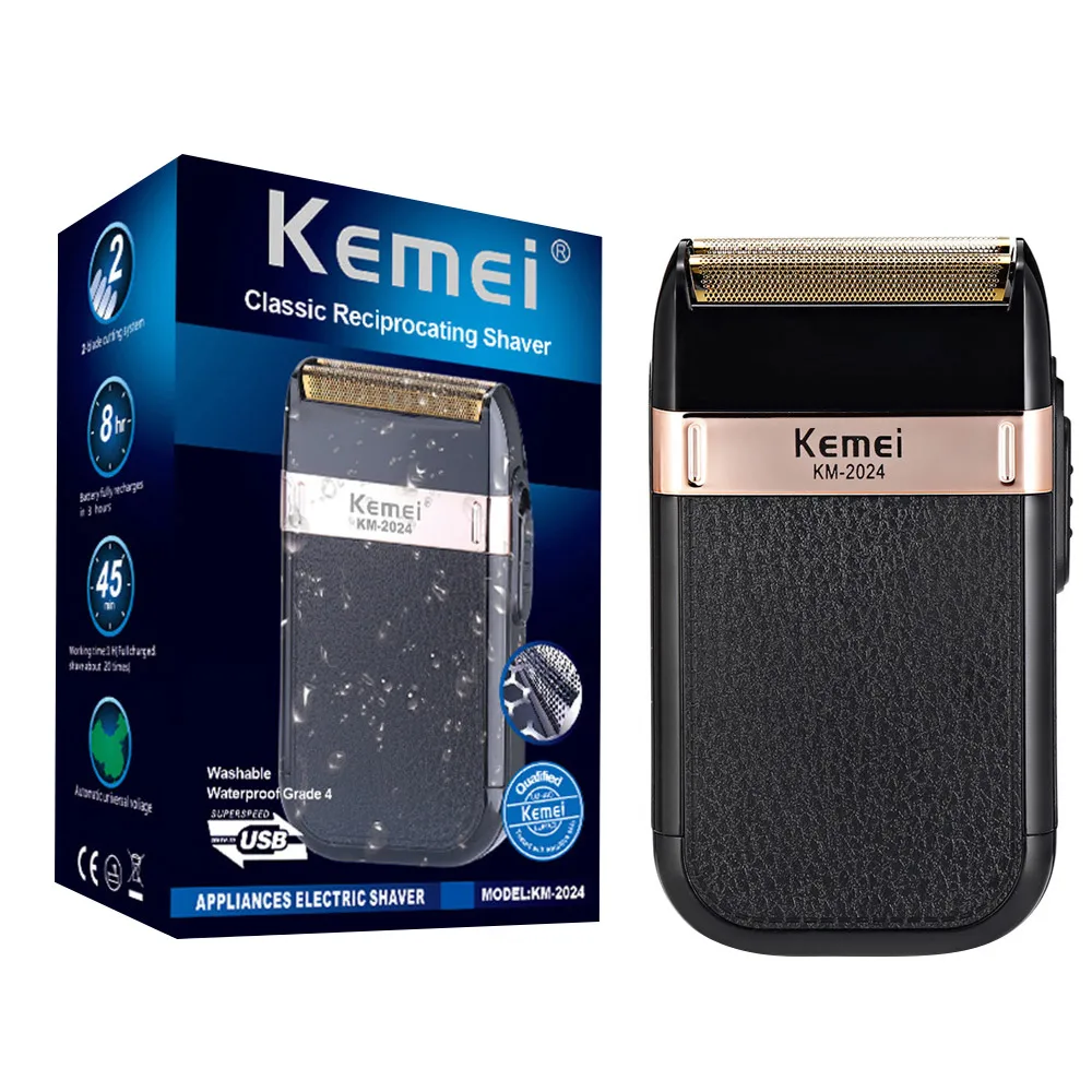KEMEI Beard Trimmer Shaver Portable travel Razor USB Charging Clippers Hair Cutting Machine Wireless for | Инструменты